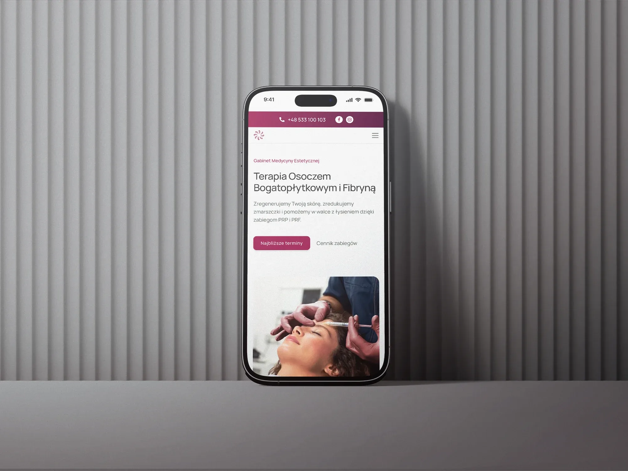 Landing page dla gabinetu medycyny estetycznej